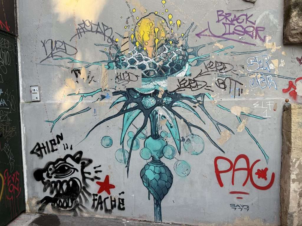 Wall of Graffiti in Paris