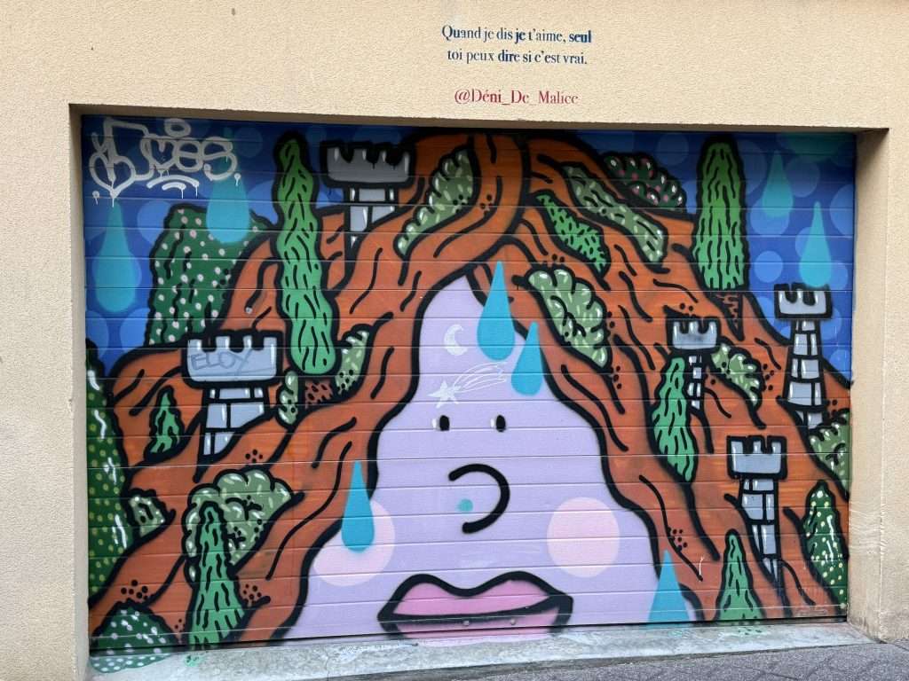 Paris Street Art on Garage Door