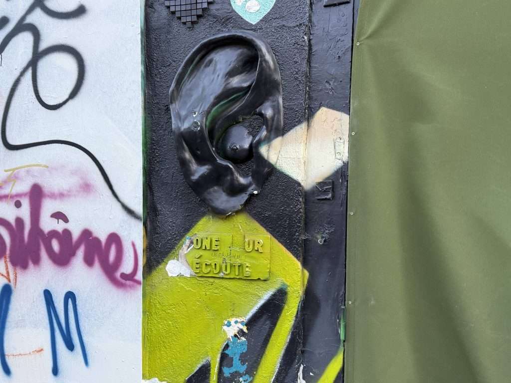 3D Ear With A Breast In The Center Street Art In Paris