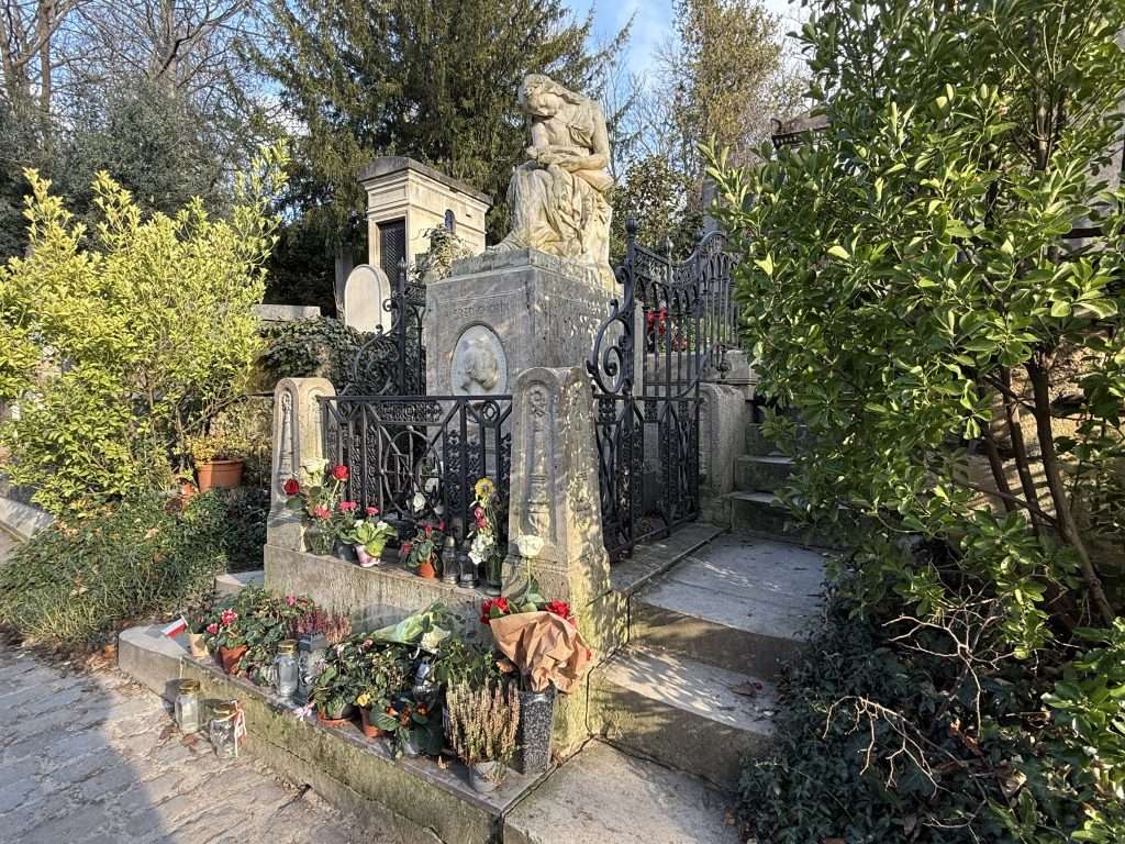 Frederic Chopin Grave Map of Pere Lachaise