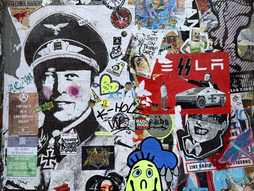 Elon Musk Street Art In London England UK