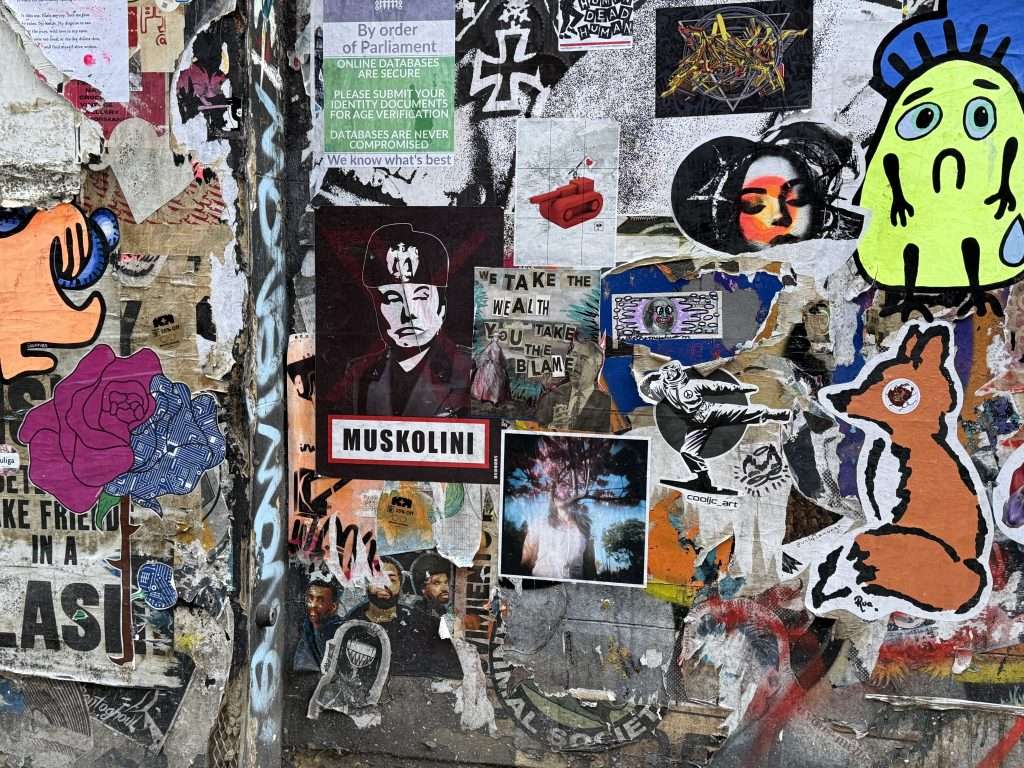 Elon Musk Muskolini Street Art In London