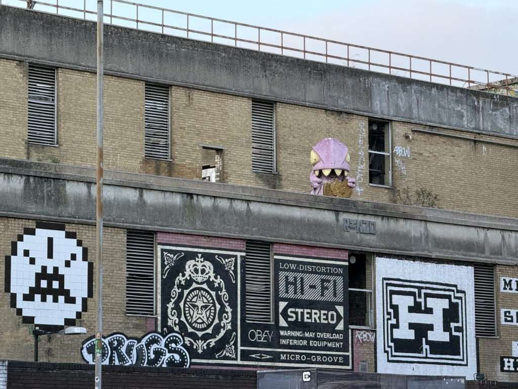 Space Invader Street Art In London England