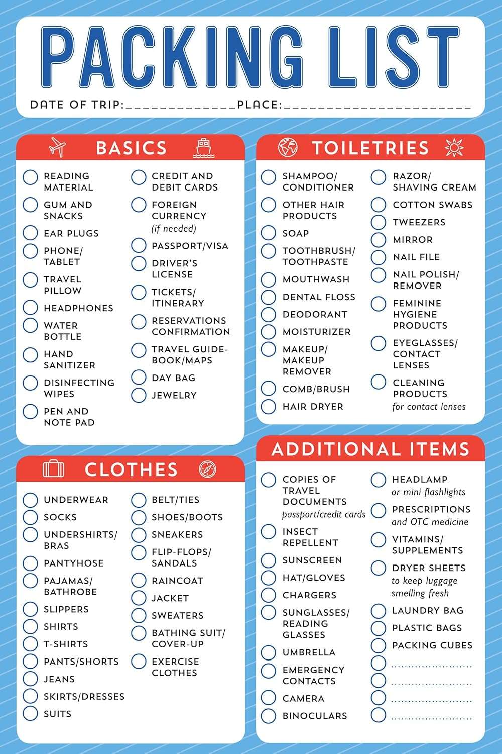Packing List