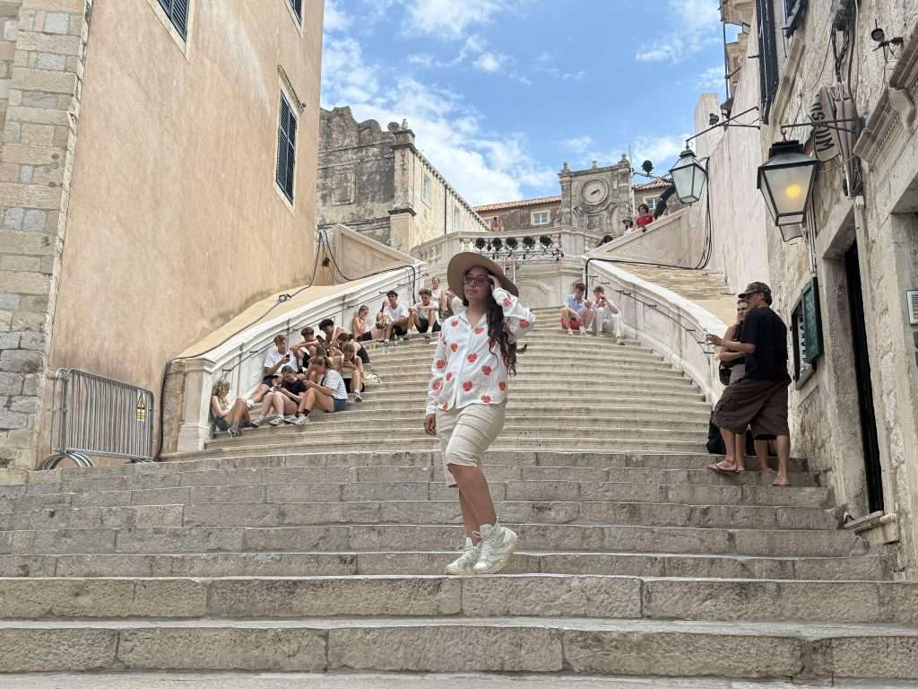 Raina Maldonado on the Jesuit Staircase Old Town Dubrovnik Croatia